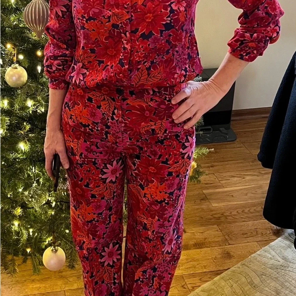 NAT SEZANE FR 34, US 2 Martin corduroy pant,Fuchsia Floral, 100% cotton - Picture 9 of 11
